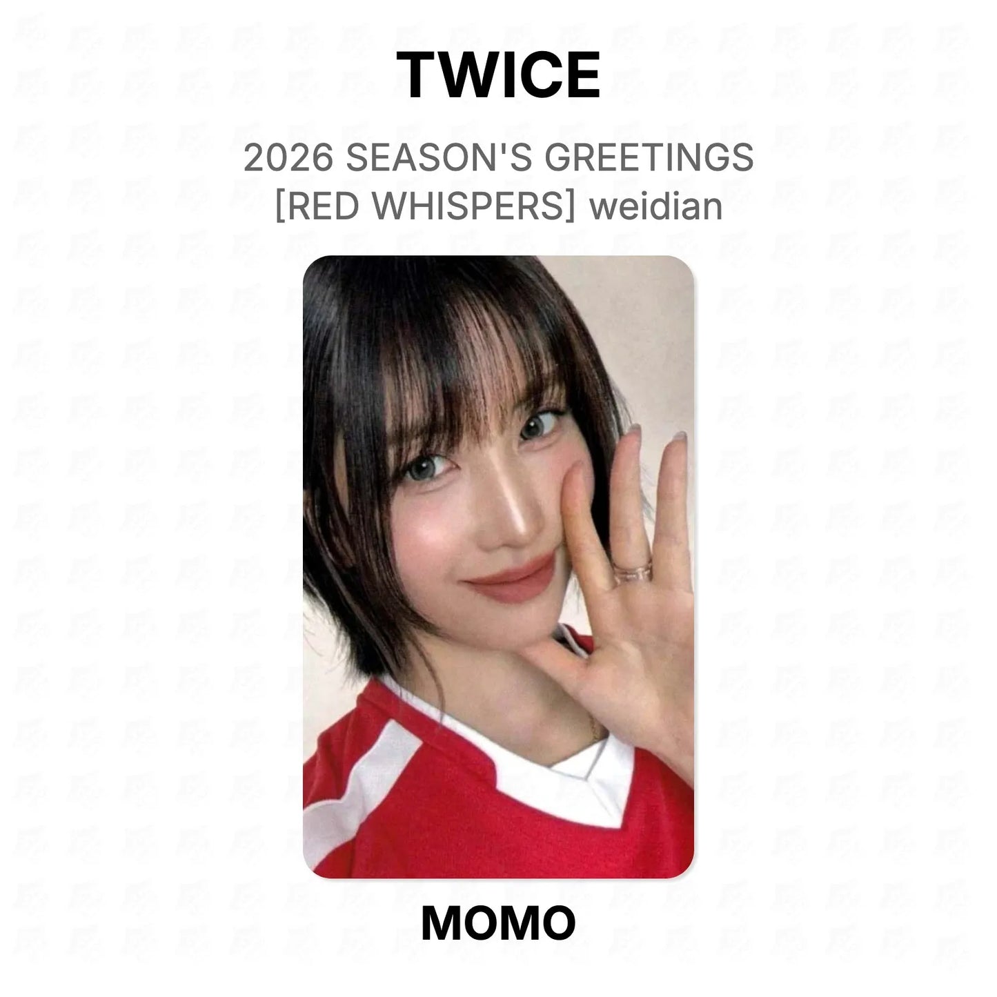 TWICE 2026 SEASON'S GREETINGS [RED WHISPERS] weidian Official Photocard