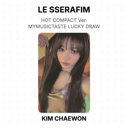 LE SSERAFIM HOT COMPACT Ver. MYMUSICTASTE LUCKY DRAW Official Photocard
