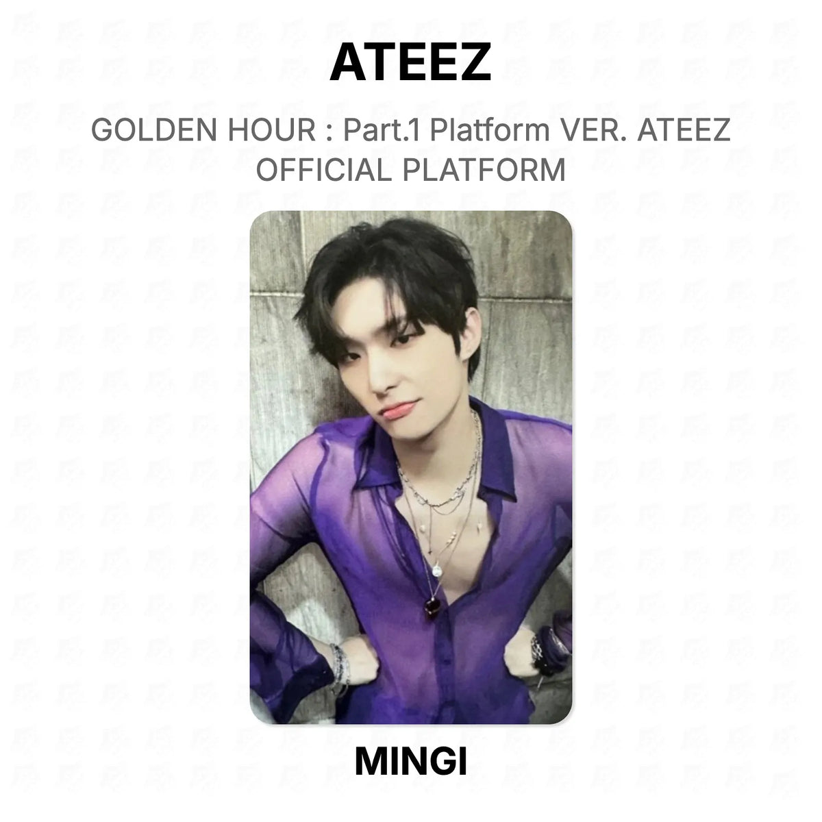 ATEEZ GOLDEN HOUR : Part.1 Platform VER. ATEEZ OFFICIAL PLATFORM Official Photocard