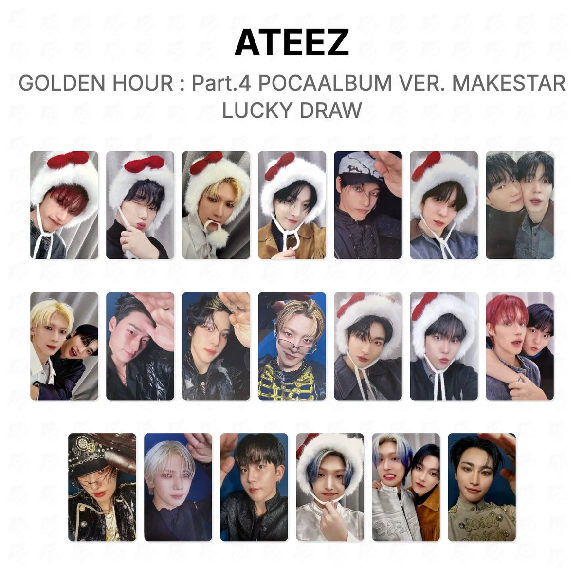 ATEEZ GOLDEN HOUR : Part.4 POCAALBUM VER. MAKESTAR LUCKY DRAW Official Photocard
