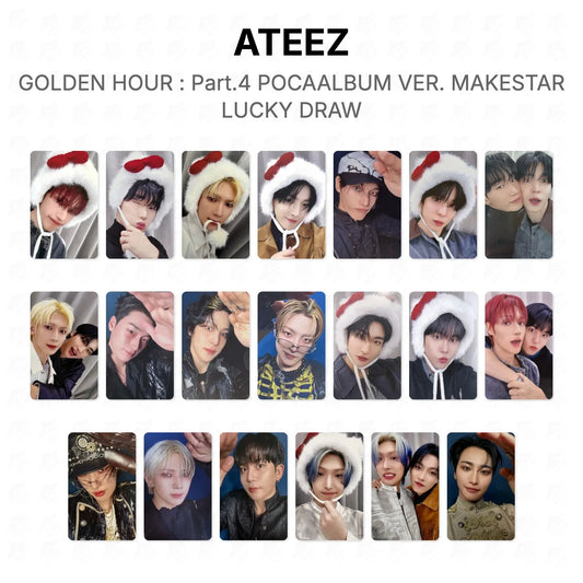 ATEEZ GOLDEN HOUR : Part.4 POCAALBUM VER. MAKESTAR LUCKY DRAW Official Photocard