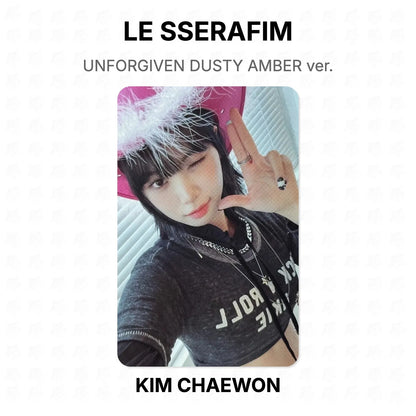 LE SSERAFIM UNFORGIVEN DUSTY AMBER ver. Official Photocard