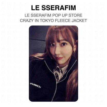 LE SSERAFIM POP UP STORE CRAZY IN TOKYO FLEECE JACKET Official Photocard