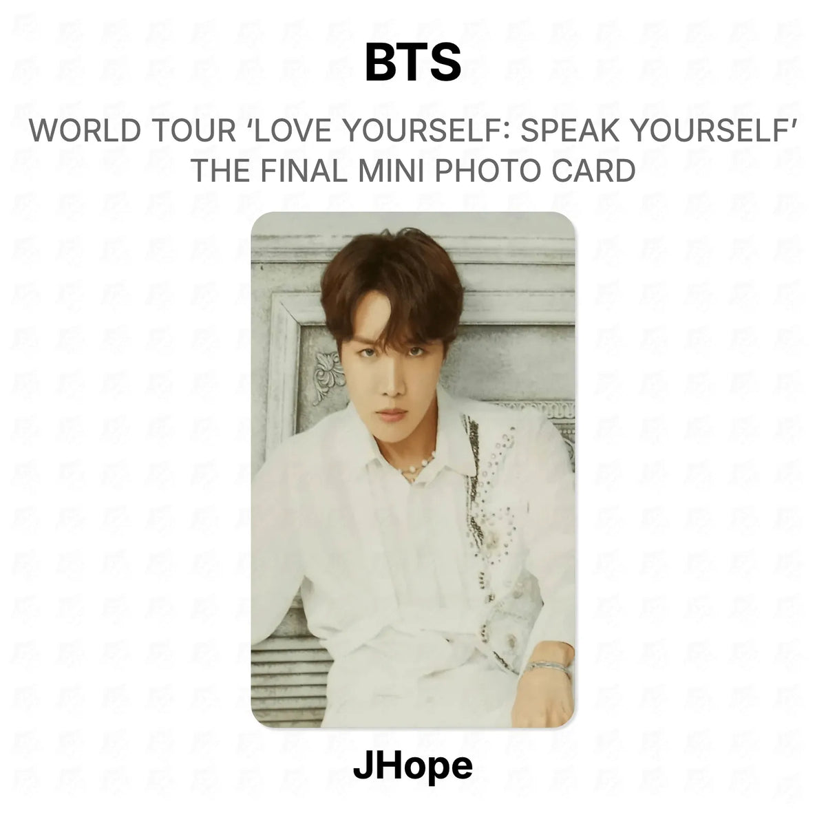 BTS WORLD TOUR ‘LOVE YOURSELF: SPEAK YOURSELF’ THE FINAL MINI PHOTO CARD photocard oficial
