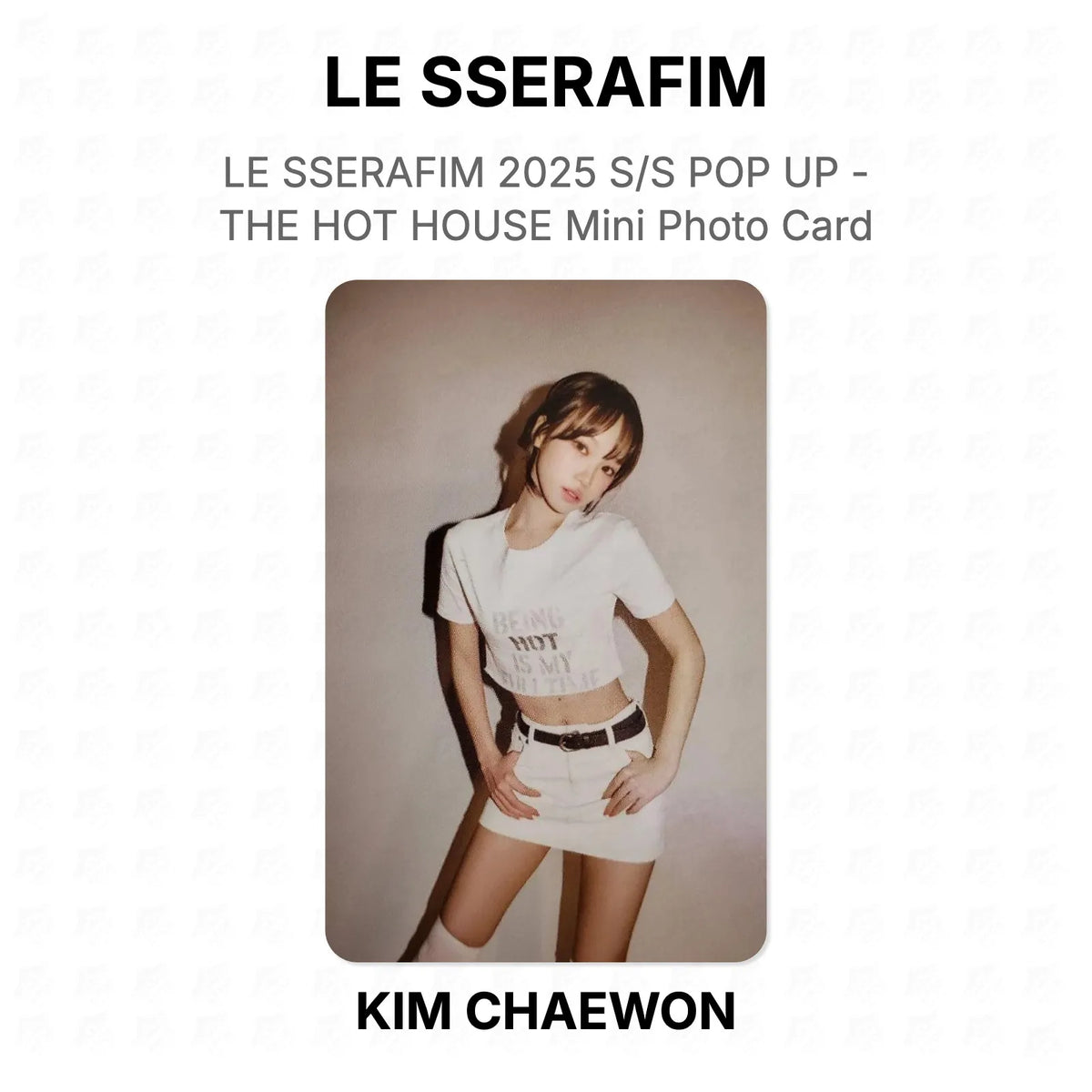 LE SSERAFIM 2025 S/S POP UP - THE HOT HOUSE Mini Photo Card Official Photocard