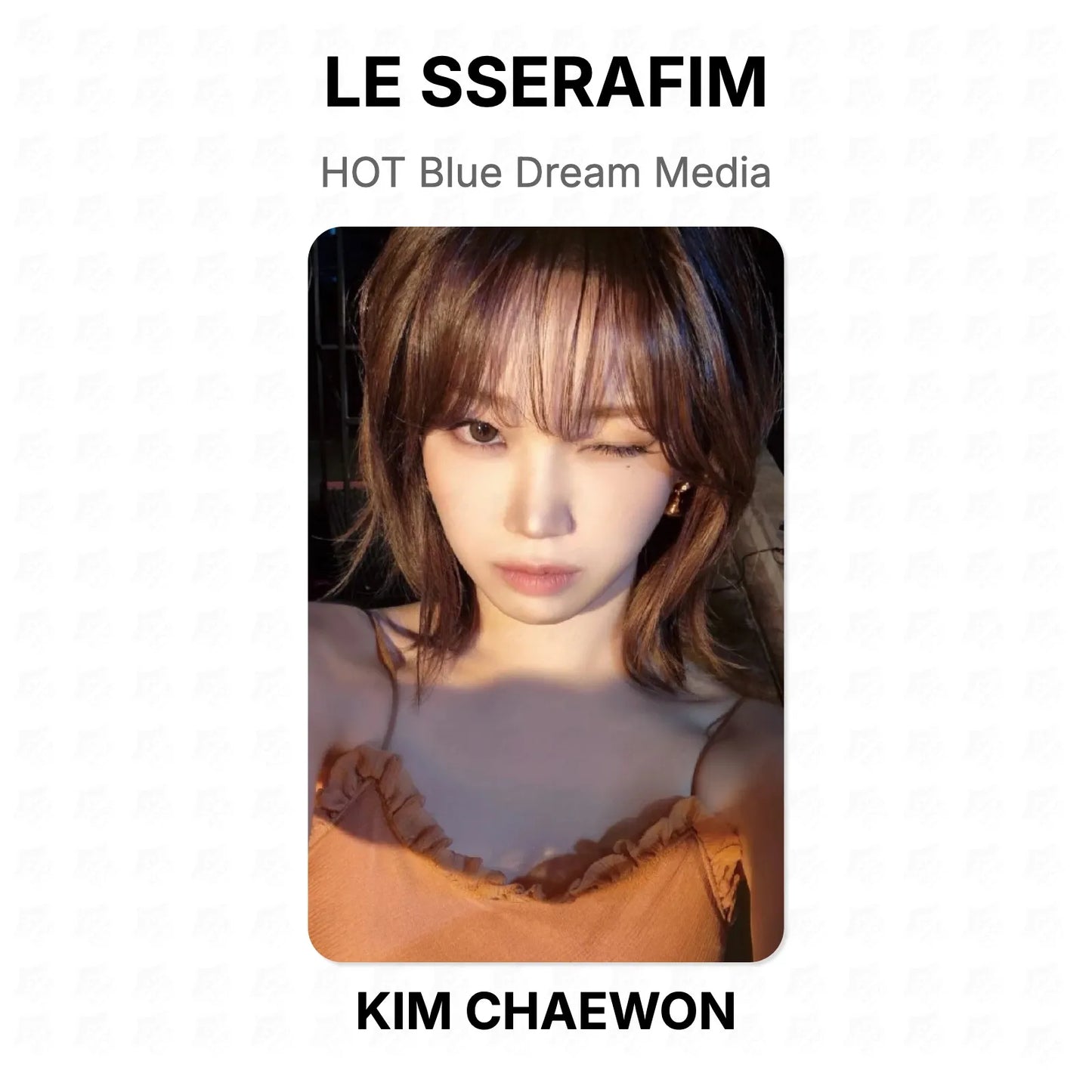 LE SSERAFIM HOT Blue Dream Media Official Photocard