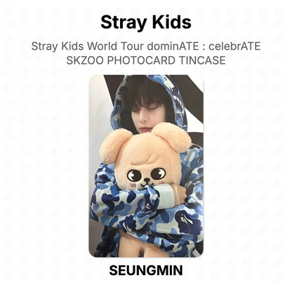 Stray Kids World Tour dominATE : celebrATE SKZOO PHOTOCARD TINCASE Official Photocard