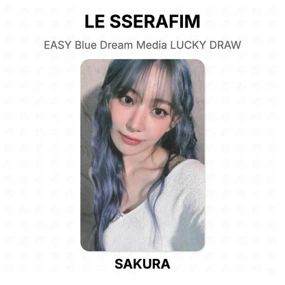 LE SSERAFIM EASY Blue Dream Media LUCKY DRAW Official Photocard