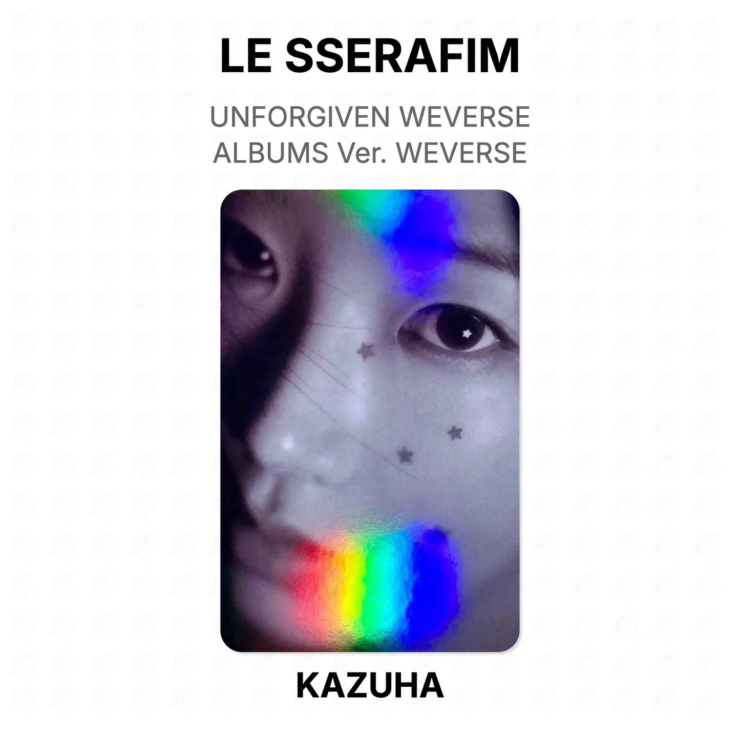 LE SSERAFIM UNFORGIVEN WEVERSE ALBUMS Ver. WEVERSE Official Photocard