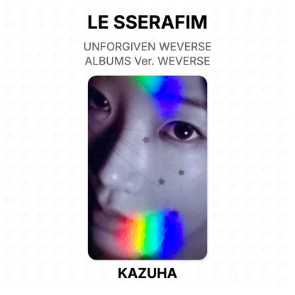 LE SSERAFIM UNFORGIVEN WEVERSE ALBUMS Ver. WEVERSE Official Photocard