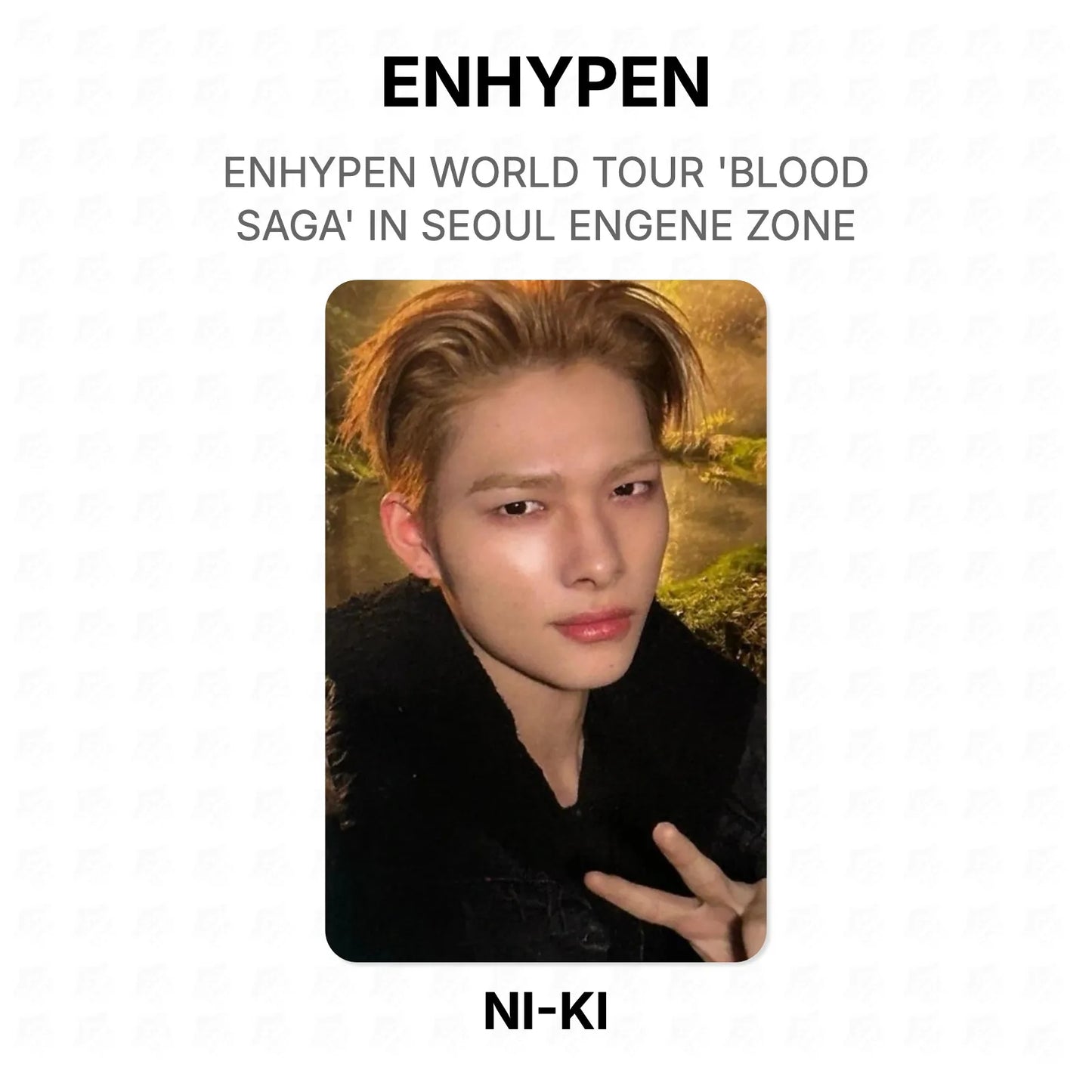 ENHYPEN WORLD TOUR 'BLOOD SAGA' IN SEOUL ENGENE ZONE Official Photocard