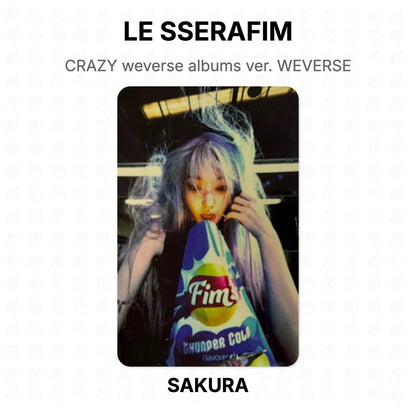 LE SSERAFIM CRAZY weverse albums ver. WEVERSE Official Photocard
