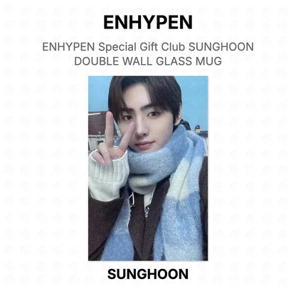 ENHYPEN Special Gift Club SUNGHOON DOUBLE WALL GLASS MUG Official Photocard