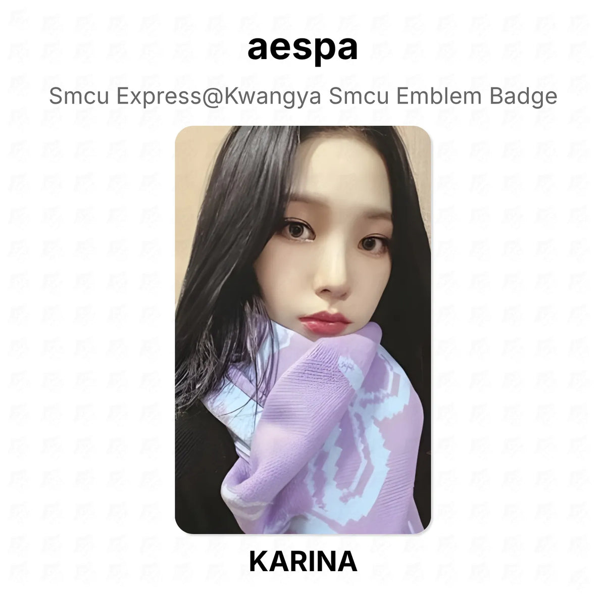 aespa Smcu Express@Kwangya Smcu Emblem Badge Official Photocard