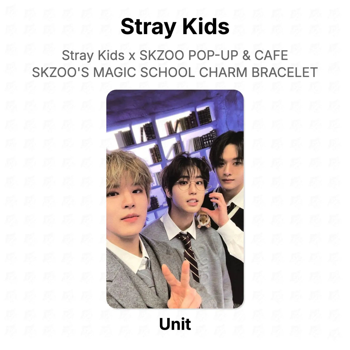 Stray Kids x SKZOO POP-UP & CAFE SKZOO'S MAGIC SCHOOL CHARM BRACELET Official Photocard