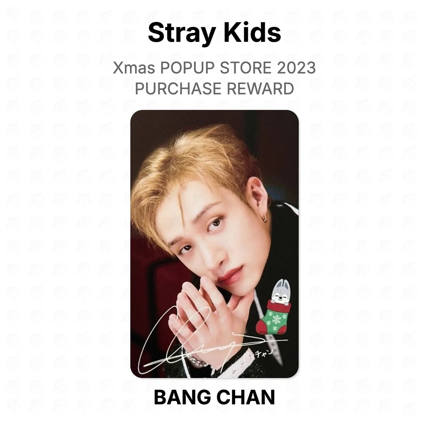 Stray Kids Xmas POPUP STORE 2023 PURCHASE REWARD Official Photocard