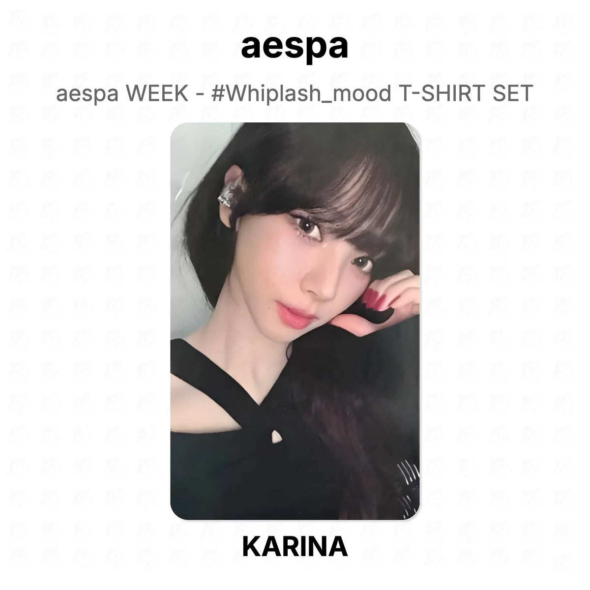 aespa WEEK - #Whiplash_mood T-SHIRT SET Official Photocard
