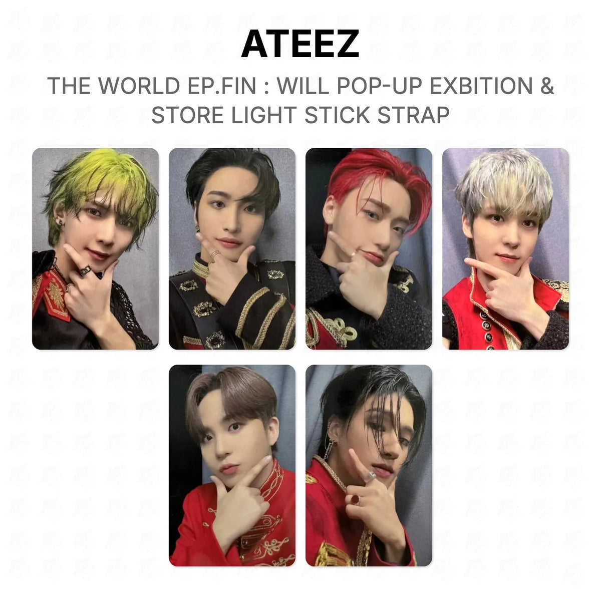 ATEEZ THE WORLD EP.FIN : WILL POP-UP EXBITION & STORE LIGHT STICK STRAP Official Photocard