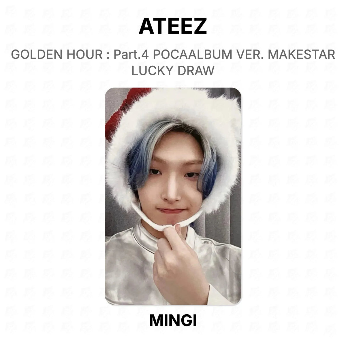 ATEEZ GOLDEN HOUR : Part.4 POCAALBUM VER. MAKESTAR LUCKY DRAW Official Photocard