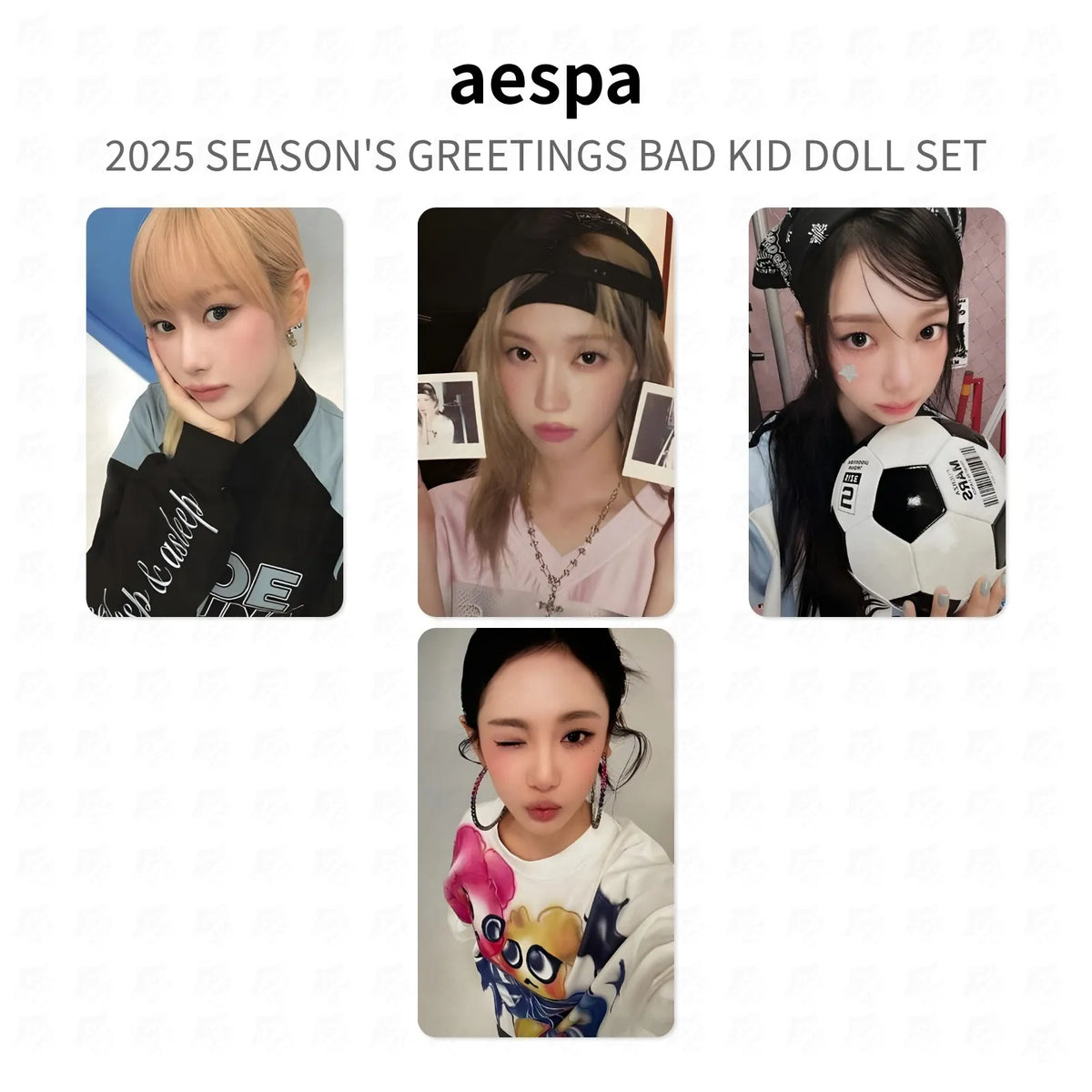 aespa 2025 SEASON'S GREETINGS BAD KID DOLL SET Official Photocard