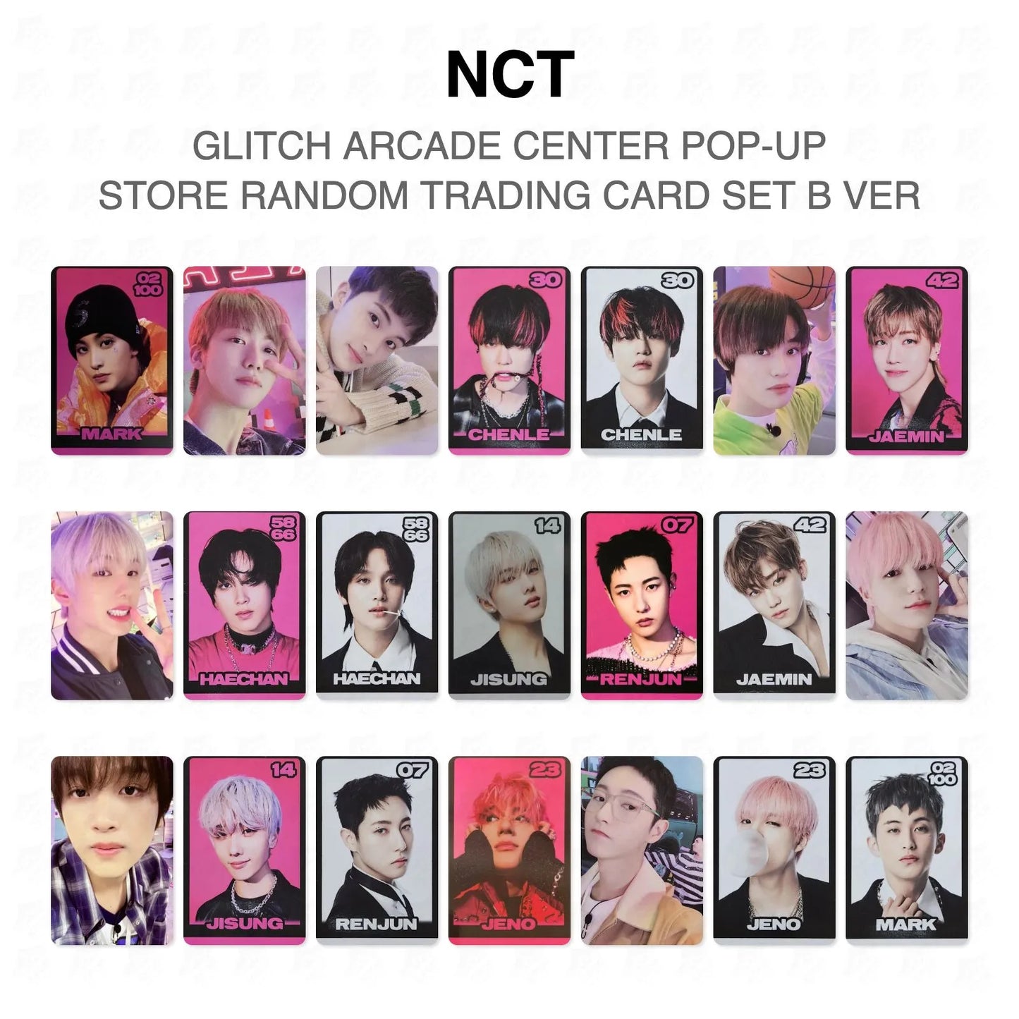NCT GLITCH ARCADE CENTER POP-UP STORE RANDOM TRADING CARD SET B VER Official Photocard