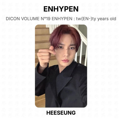 ENHYPEN DICON VOLUME N°19 ENHYPEN : tw(EN-)ty years old Official Photocard
