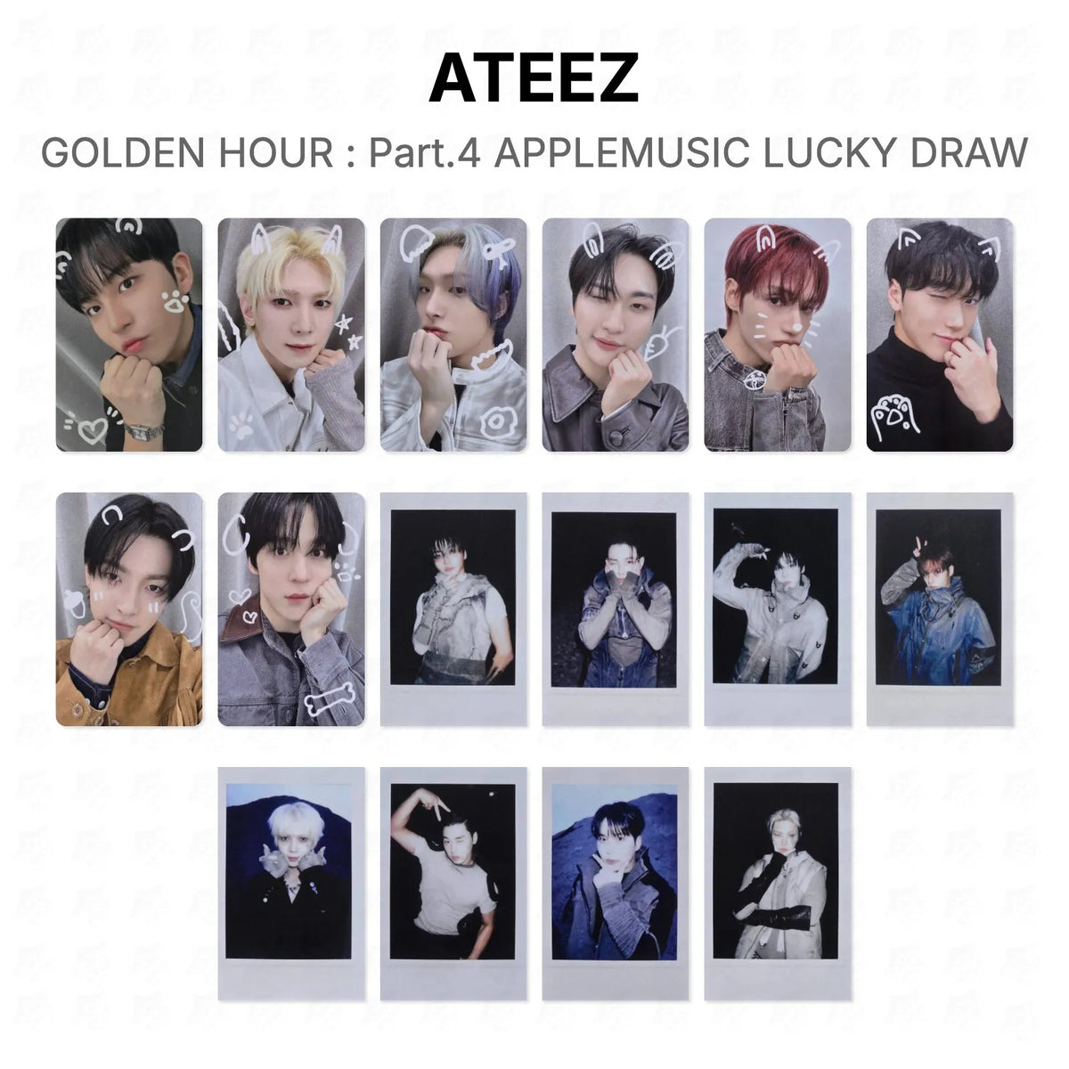 ATEEZ GOLDEN HOUR : Part.4 APPLEMUSIC LUCKY DRAW Official Photocard