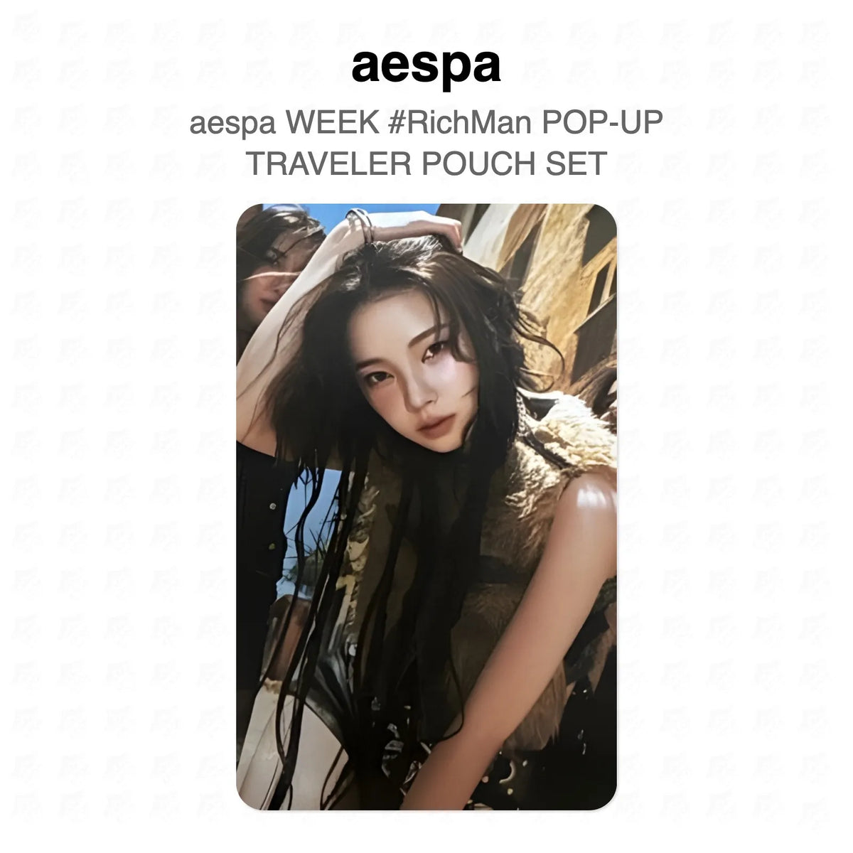 aespa WEEK #RichMan POP-UP TRAVELER POUCH SET Official Photocard