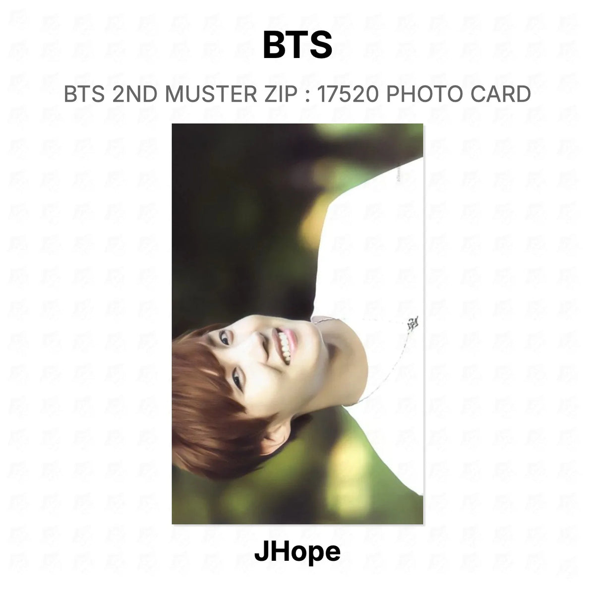 BTS 2ND MUSTER ZIP : 17520 PHOTO CARD Official Photocard