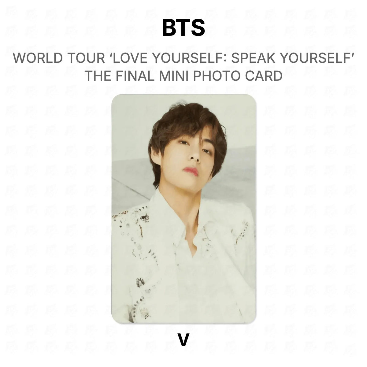 BTS WORLD TOUR ‘LOVE YOURSELF: SPEAK YOURSELF’ THE FINAL MINI PHOTO CARD photocard oficial