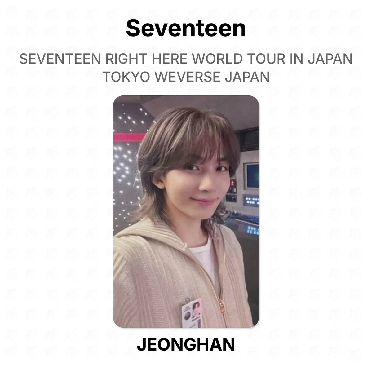 Seventeen RIGHT HERE WORLD TOUR IN JAPAN TOKYO WEVERSE JAPAN Official Photocard
