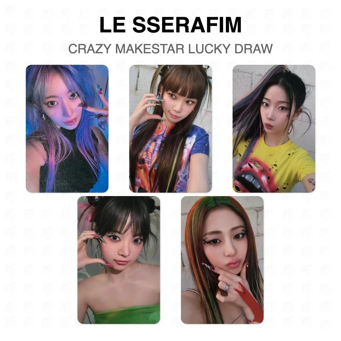 LE SSERAFIM CRAZY MAKESTAR LUCKY DRAW Official Photocard