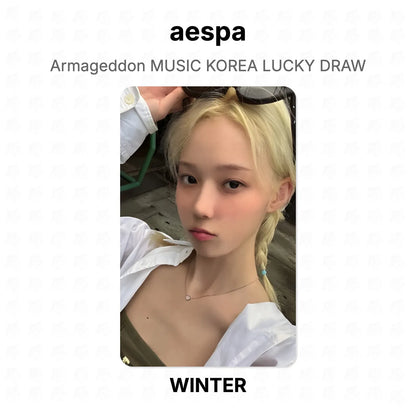 aespa Armageddon MUSIC KOREA LUCKY DRAW Official Photocard
