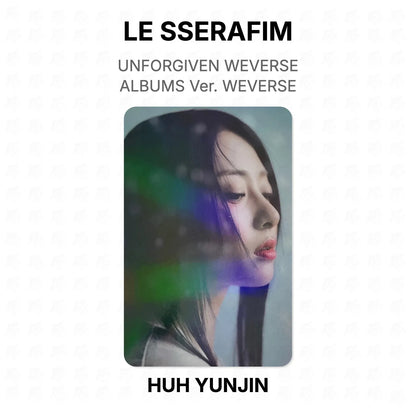 LE SSERAFIM UNFORGIVEN WEVERSE ALBUMS Ver. WEVERSE Official Photocard