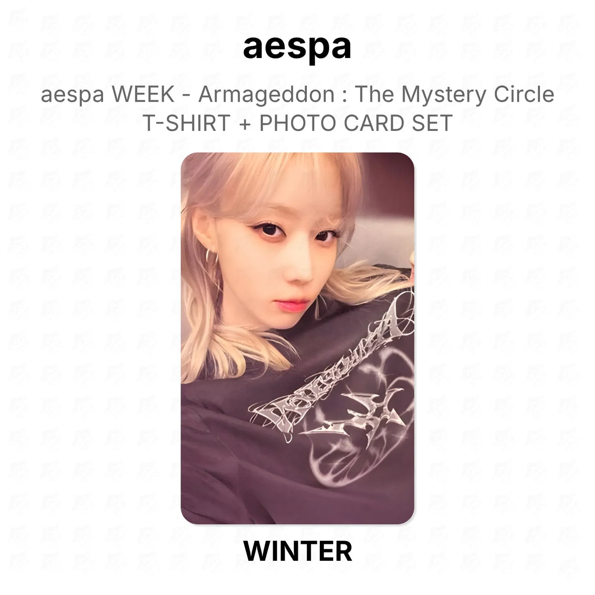 aespa WEEK - Armageddon : The Mystery Circle T-SHIRT + PHOTO CARD SET Official Photocard
