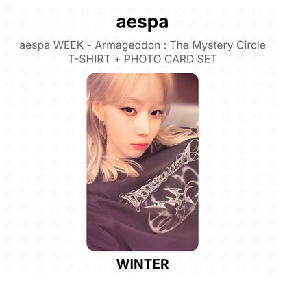 aespa WEEK - Armageddon : The Mystery Circle T-SHIRT + PHOTO CARD SET Official Photocard
