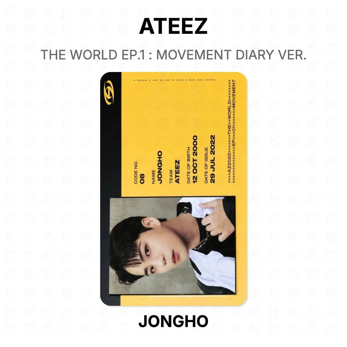 ATEEZ THE WORLD EP.1 : MOVEMENT DIARY VER. Official Photocard