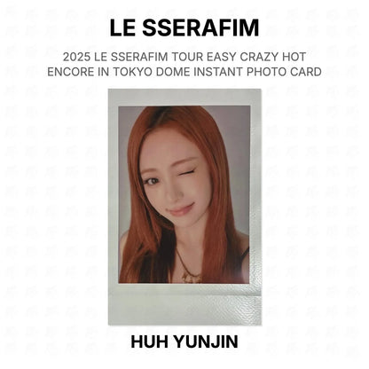 LE SSERAFIM 2025 LE SSERAFIM TOUR EASY CRAZY HOT ENCORE IN TOKYO DOME INSTANT PHOTO CARD Official Photocard