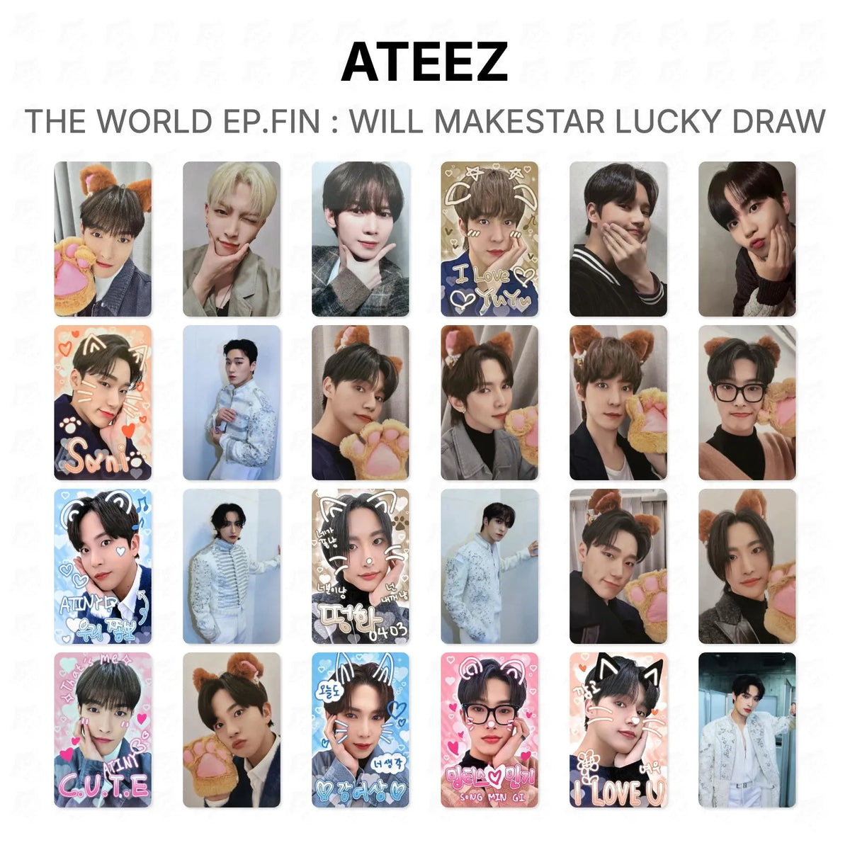 ATEEZ THE WORLD EP.FIN : WILL MAKESTAR LUCKY DRAW Official Photocard