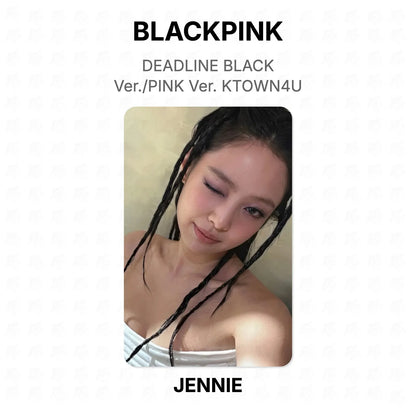 BLACKPINK DEADLINE BLACK Ver./PINK Ver. KTOWN4U Official Photocard