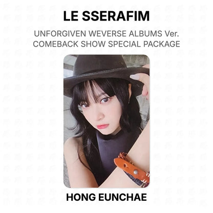 LE SSERAFIM UNFORGIVEN WEVERSE ALBUMS Ver. COMEBACK SHOW SPECIAL PACKAGE Official Photocard