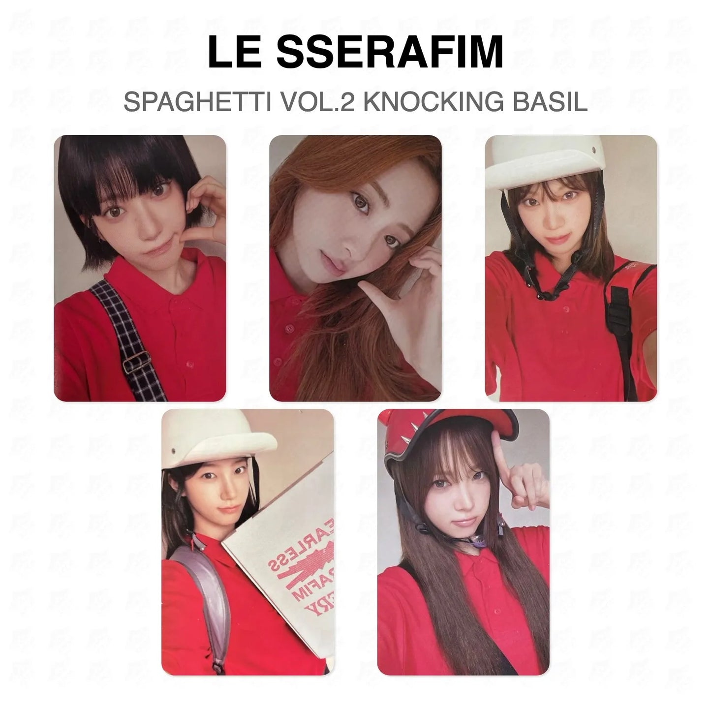 LE SSERAFIM SPAGHETTI VOL.2 KNOCKING BASIL Official Photocard