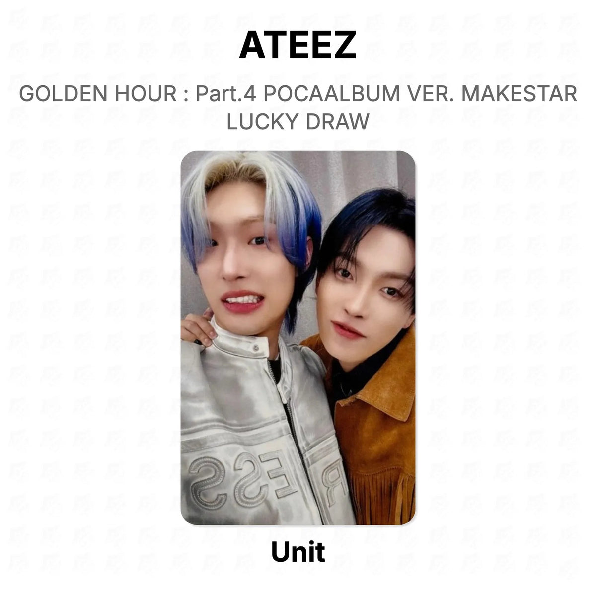 ATEEZ GOLDEN HOUR : Part.4 POCAALBUM VER. MAKESTAR LUCKY DRAW Official Photocard