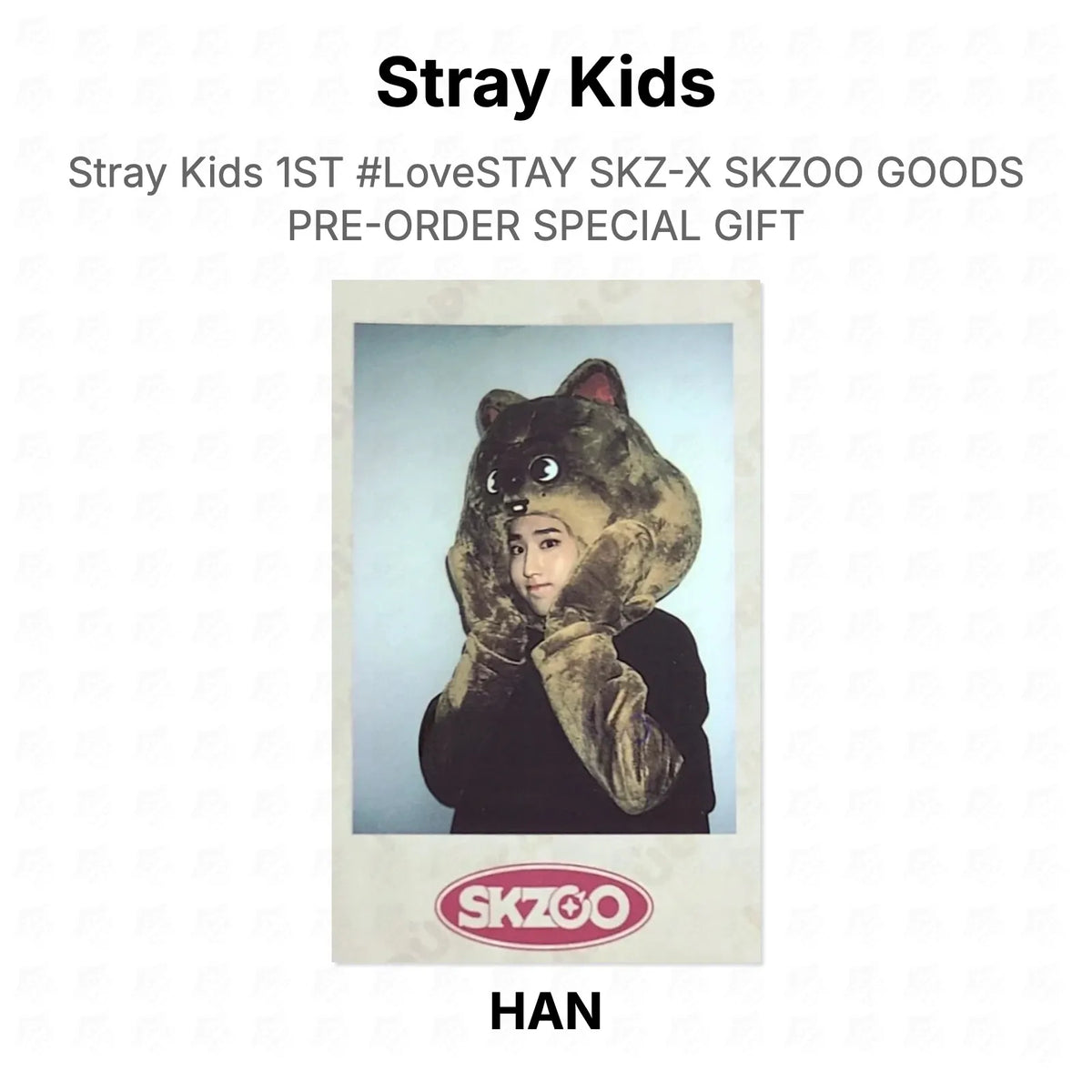 Stray Kids 1ST #LoveSTAY SKZ-X SKZOO GOODS PRE-ORDER SPECIAL GIFT Official Photocard
