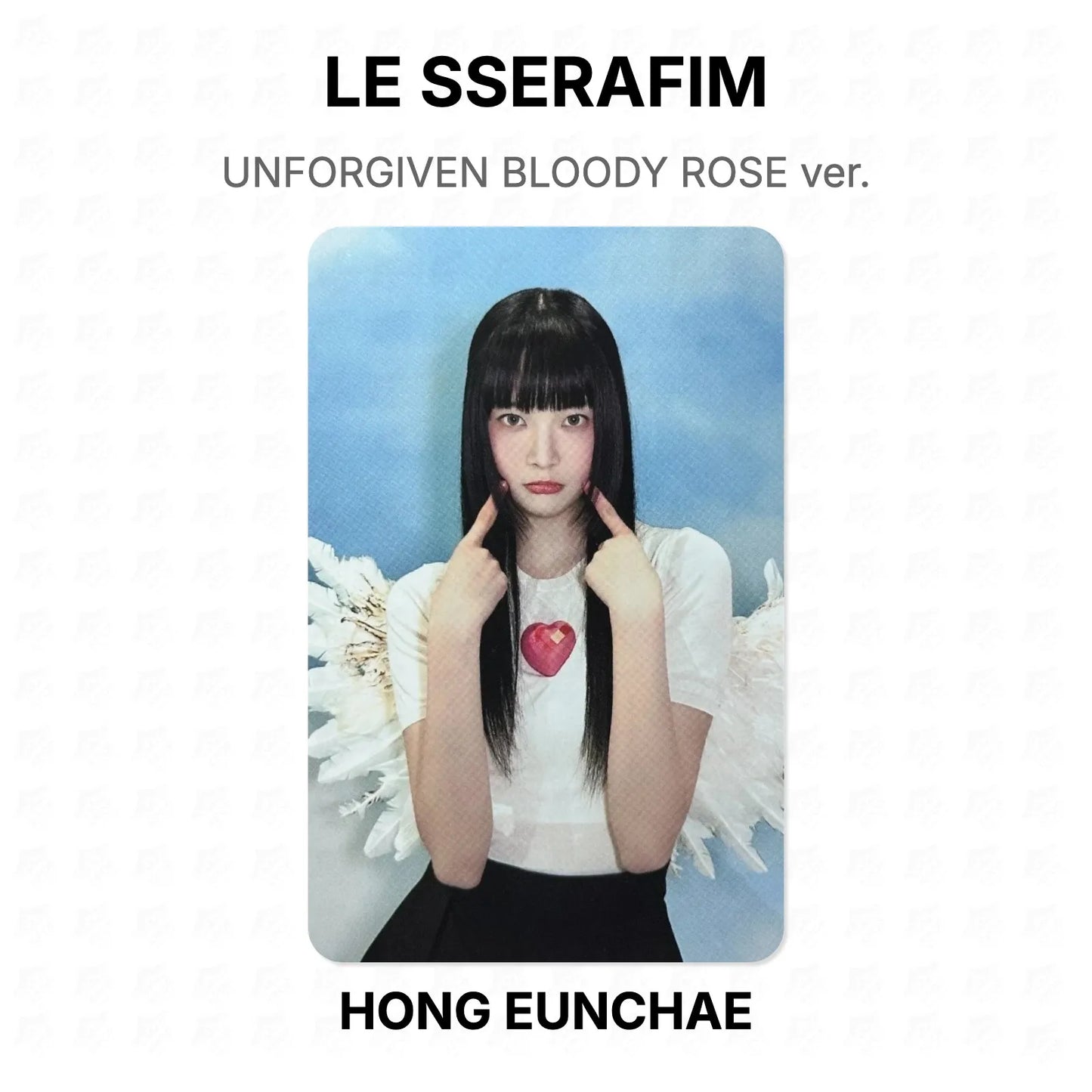 LE SSERAFIM UNFORGIVEN BLOODY ROSE ver. Official Photocard