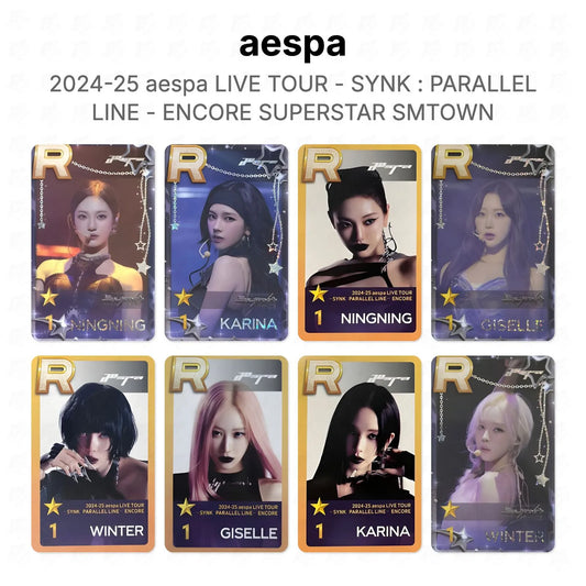 aespa 2024-25 aespa LIVE TOUR - SYNK : PARALLEL LINE - ENCORE SUPERSTAR SMTOWN Official Photocard
