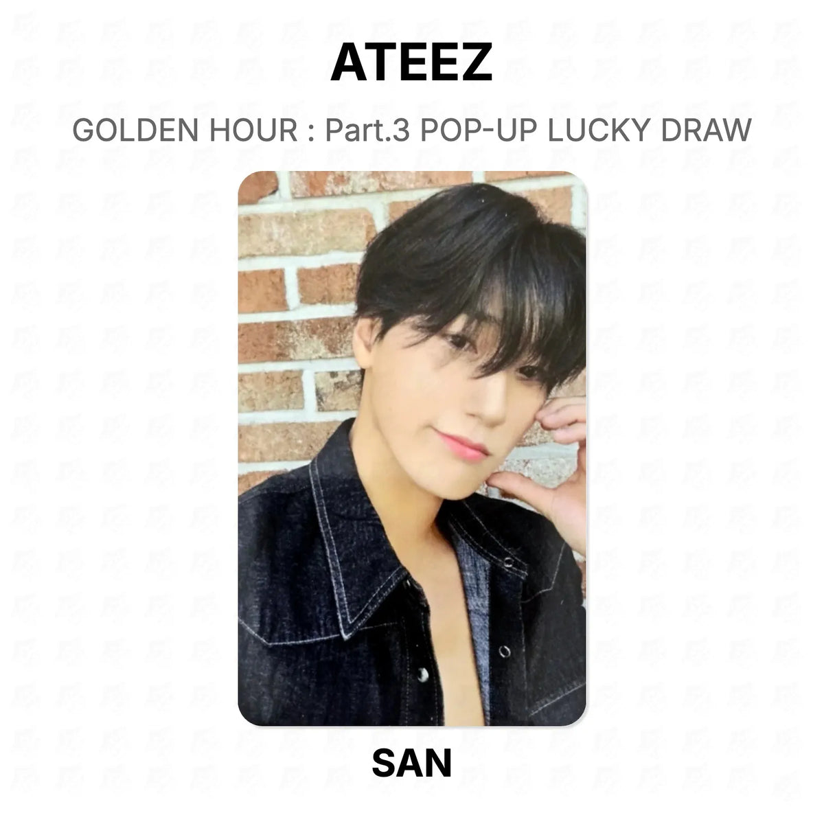 ATEEZ GOLDEN HOUR : Part.3 POP-UP LUCKY DRAW Official Photocard