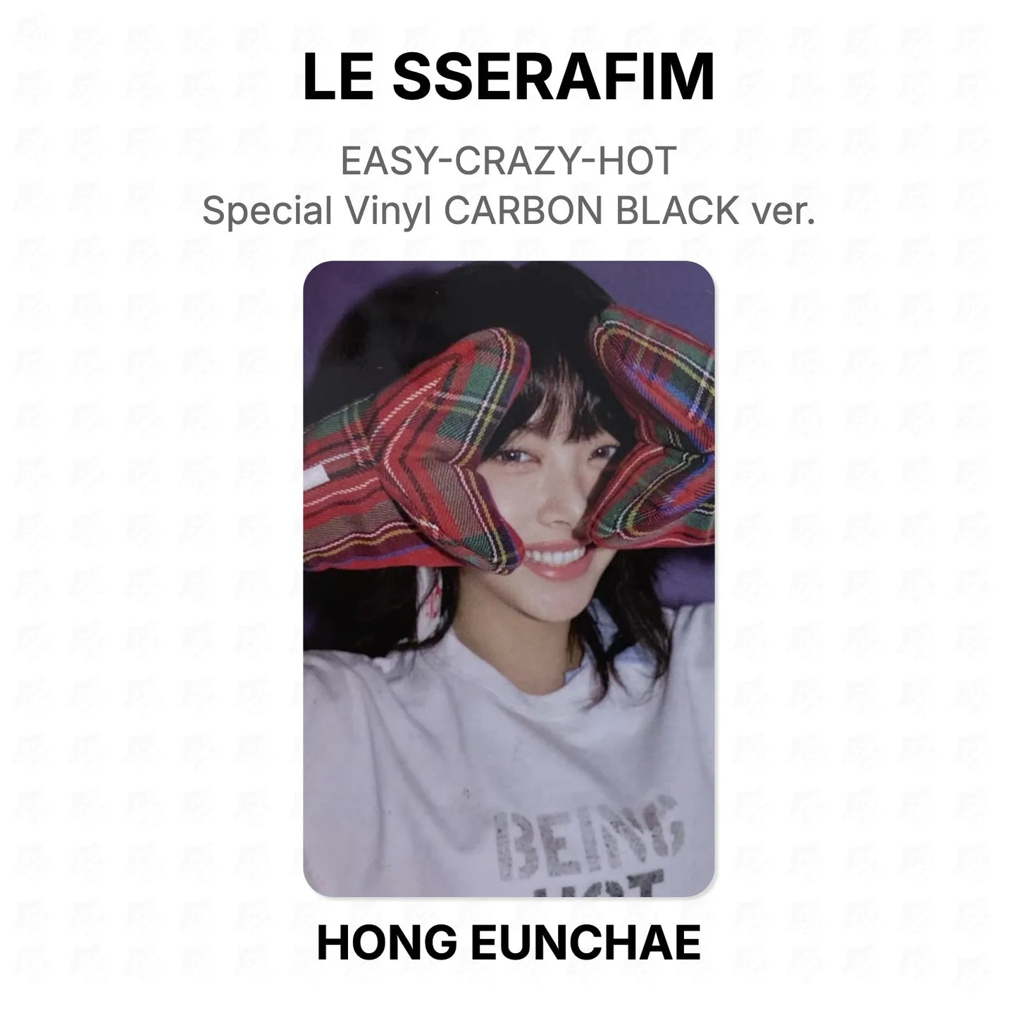 LE SSERAFIM EASY-CRAZY-HOT Special Vinyl CARBON BLACK ver. Official Photocard