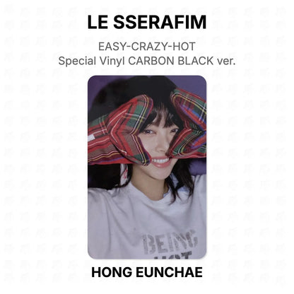 LE SSERAFIM EASY-CRAZY-HOT Special Vinyl CARBON BLACK ver. Official Photocard