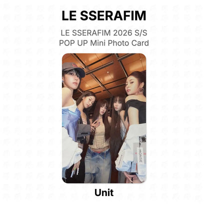 LE SSERAFIM 2026 S/S POP UP Mini Photo Card Official Photocard